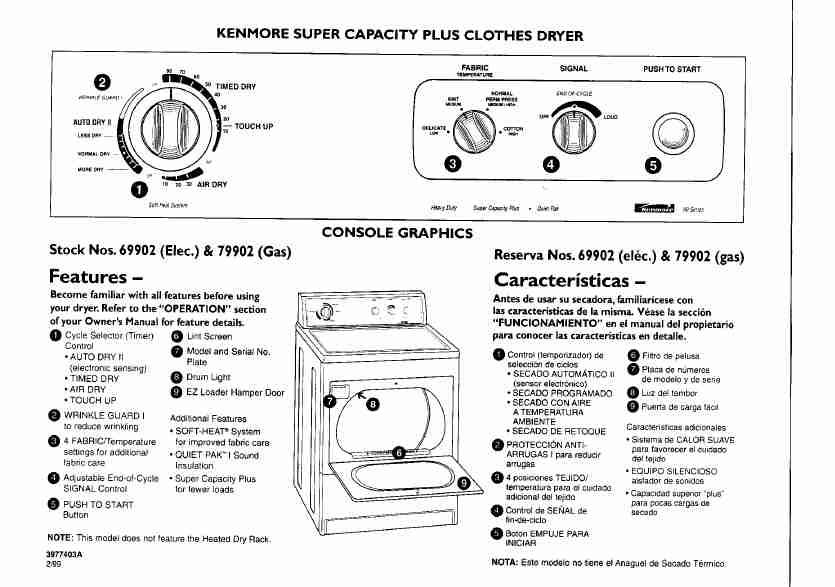 Kenmore Clothes Dryer 69902-page_pdf